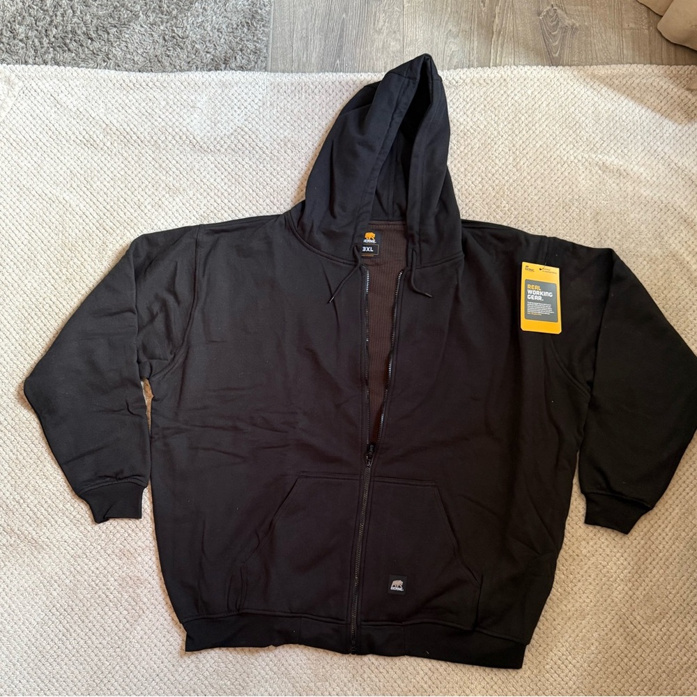 Men's Black Zip-Up Sweater by Carhartt